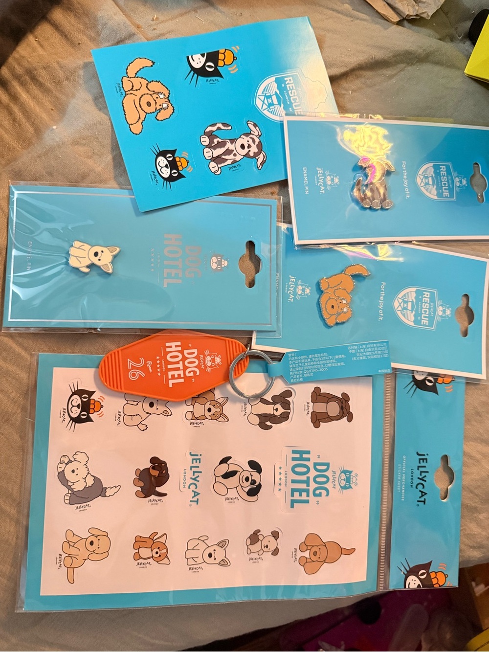 Jellycat x Goodwoof 2026 Pin Badges, Stickers And Keychain
